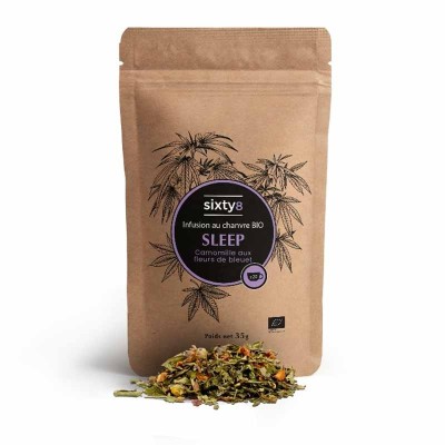 Infusions au cbd camomille aux fleurs de bleuet